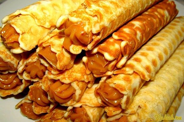 слоеные, трубочки, вареным слоеные, трубочки, вареным