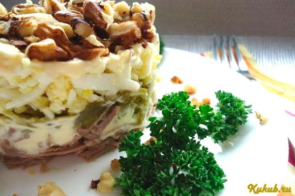 слоеный, мясной