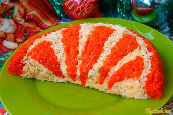 слоеный, салат, апельсиновая