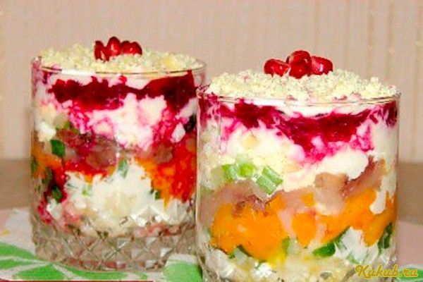 слоеный, салат слоеный, салат