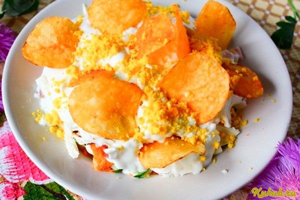 слоеный, салат, орхидея