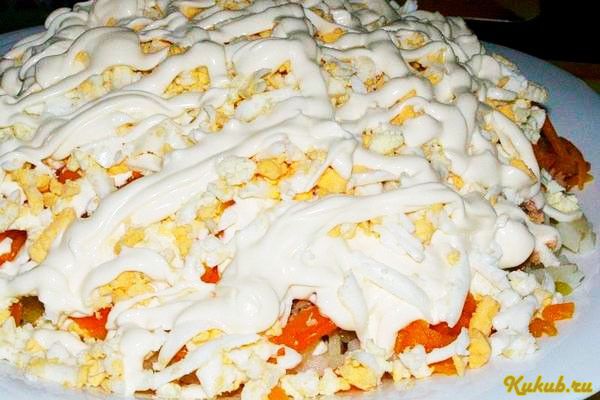 слоеный, салат слоеный, салат