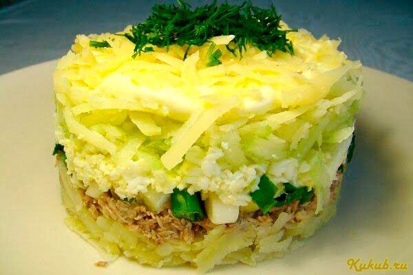 слоеный, салат, картофелем слоеный, салат, картофелем