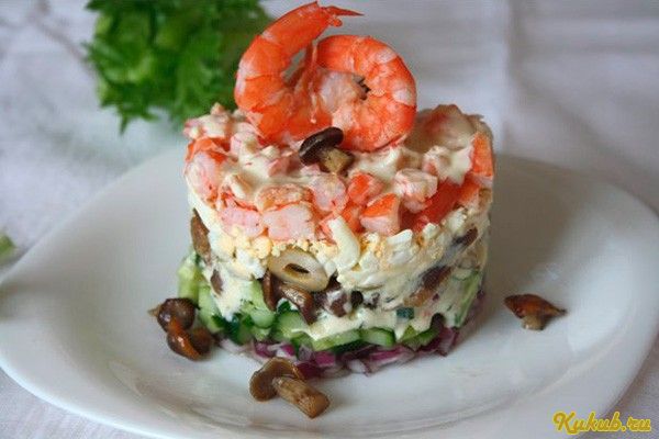 слоеный, салат слоеный, салат