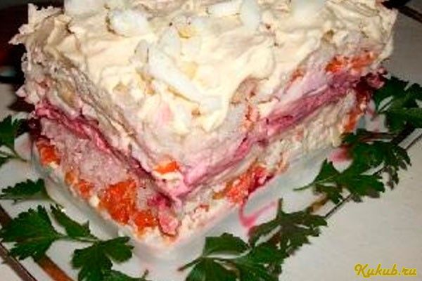 слоеный, салат