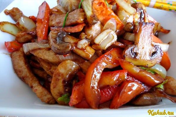 стир-фрай, свинины, свинина