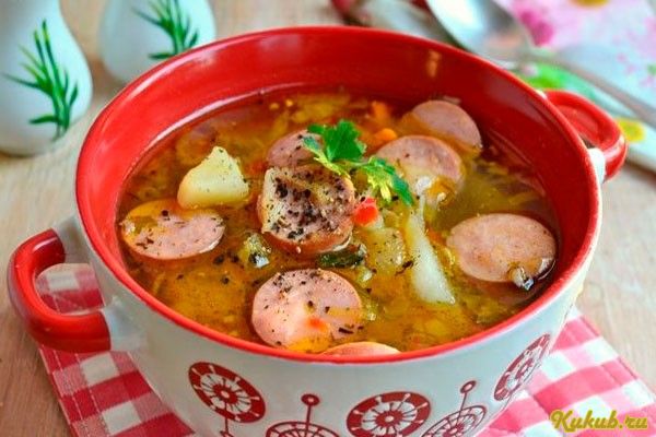 картофелем, сосисками, жир картофелем, сосисками, жир