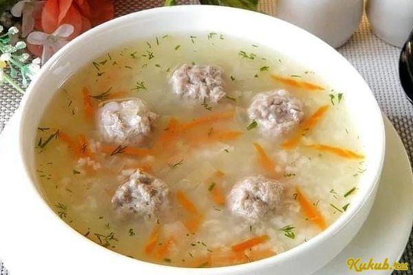 овощами, готовыми, фрикадельками