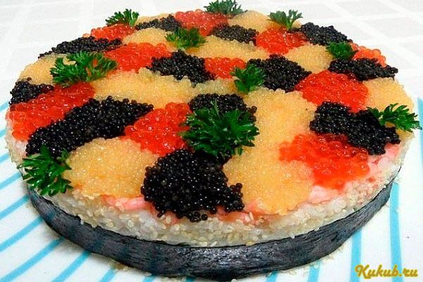 суши-торт, икринки