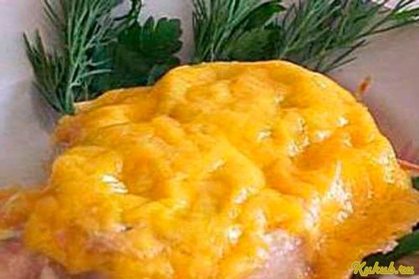 свинина, сыром