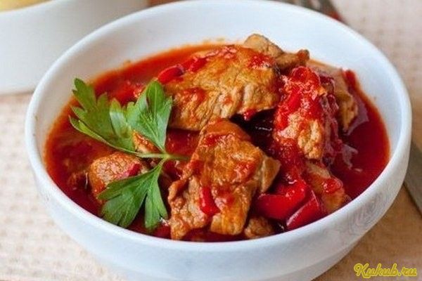 свинина, томатами свинина, томатами