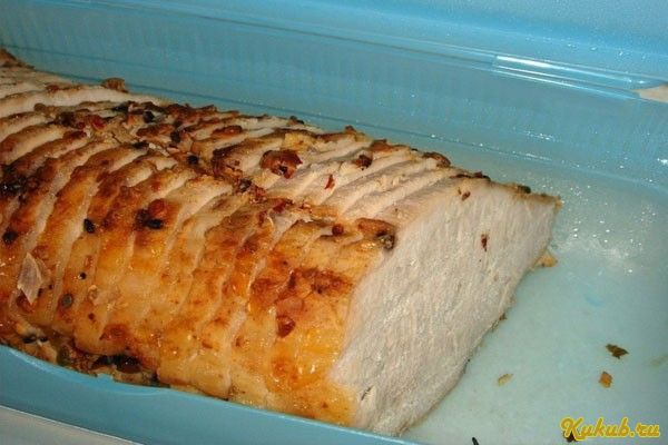 свинина, запеченная, корицей