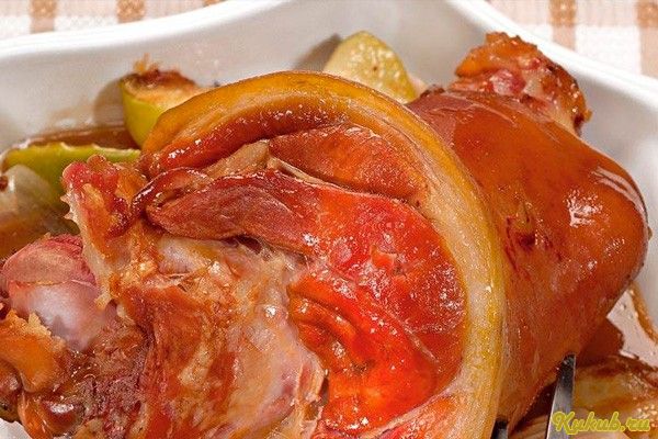 свиной, окорок, вермутом, свинина