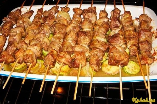 свиной, шашлык, картофелем, свинина, пищевой