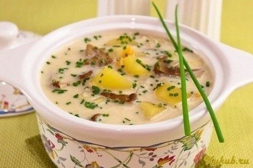 сырный, картофелем, белыми