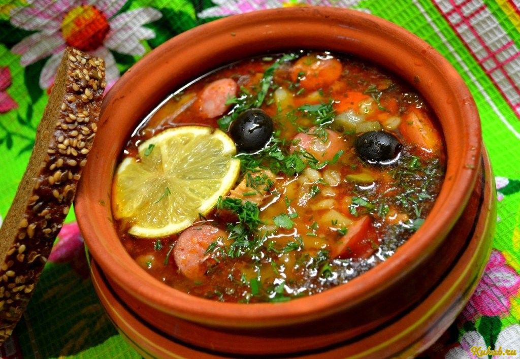 сытная, солянка, овощами сытная, солянка, овощами