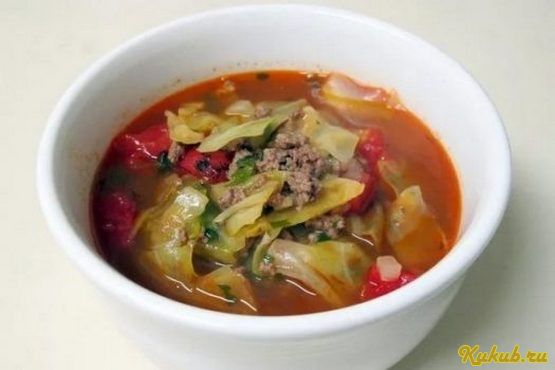 сытный, овощами, мясным, капуста