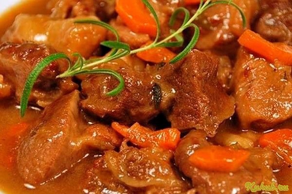 телятина, тушеная