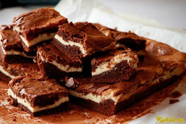 торт, брауни, сливочным