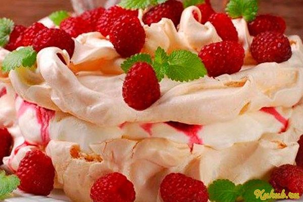 торжественный, десерт, павлова, жир