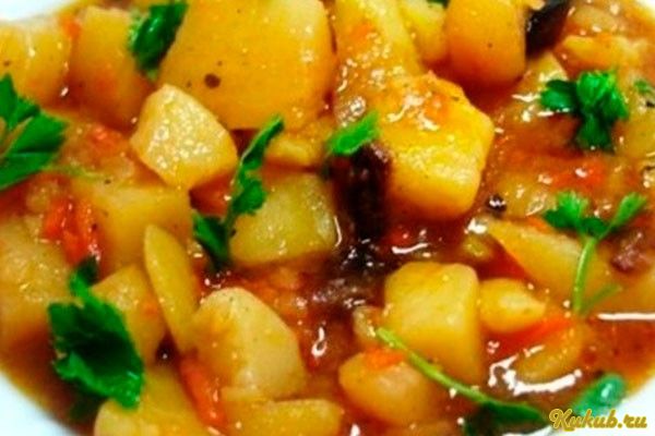 тушенный, картофель
