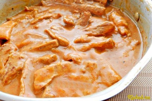 тушеное, мясо, горчицей, свинина, жир