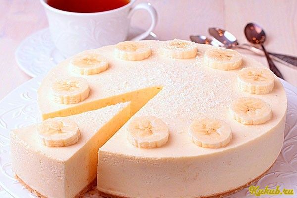 творожно-банановый, чизкейк, сахара, творог, жир