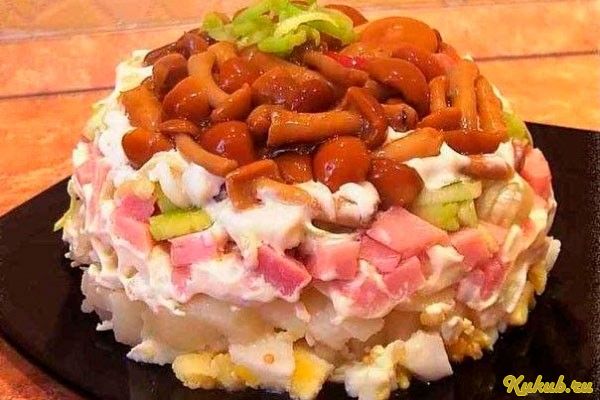 уникальный, салат, опятами, пищевой уникальный, салат, опятами, пищевой