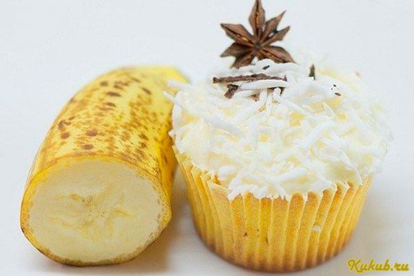 ванильные, банановые, кексы ванильные, банановые, кексы