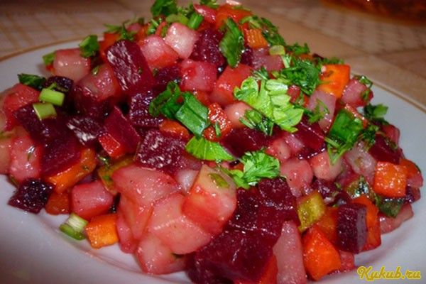 винегрет, мультиварке, квашеной, капуста