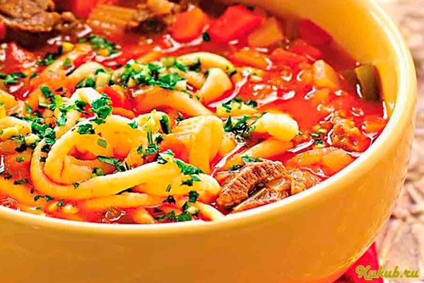 вкусный, лагман