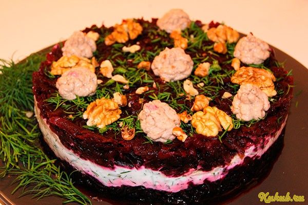 закусочный, торт, свеклы