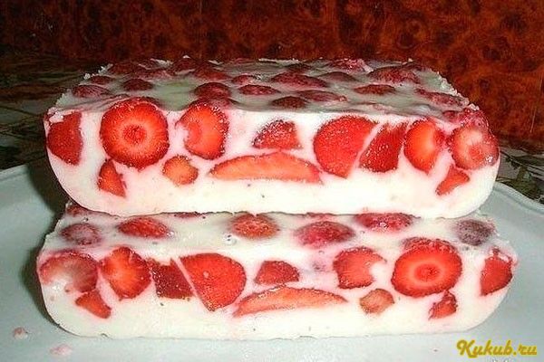 заливной, десерт, клубника, киви заливной, десерт, клубника, киви