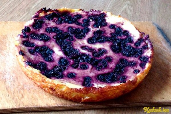 запеканка, творога, черникой, творог