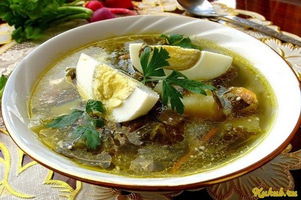 зеленый, борщ, жир