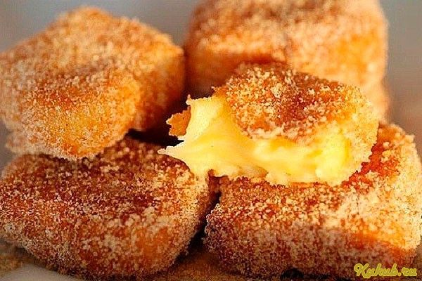 жареное, молоко, корицей