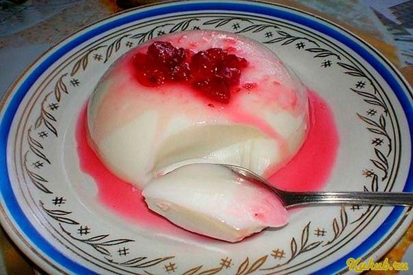 желе, кефире, сахара, вишня