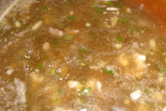 Суп с сыром тофу и морепродуктами
