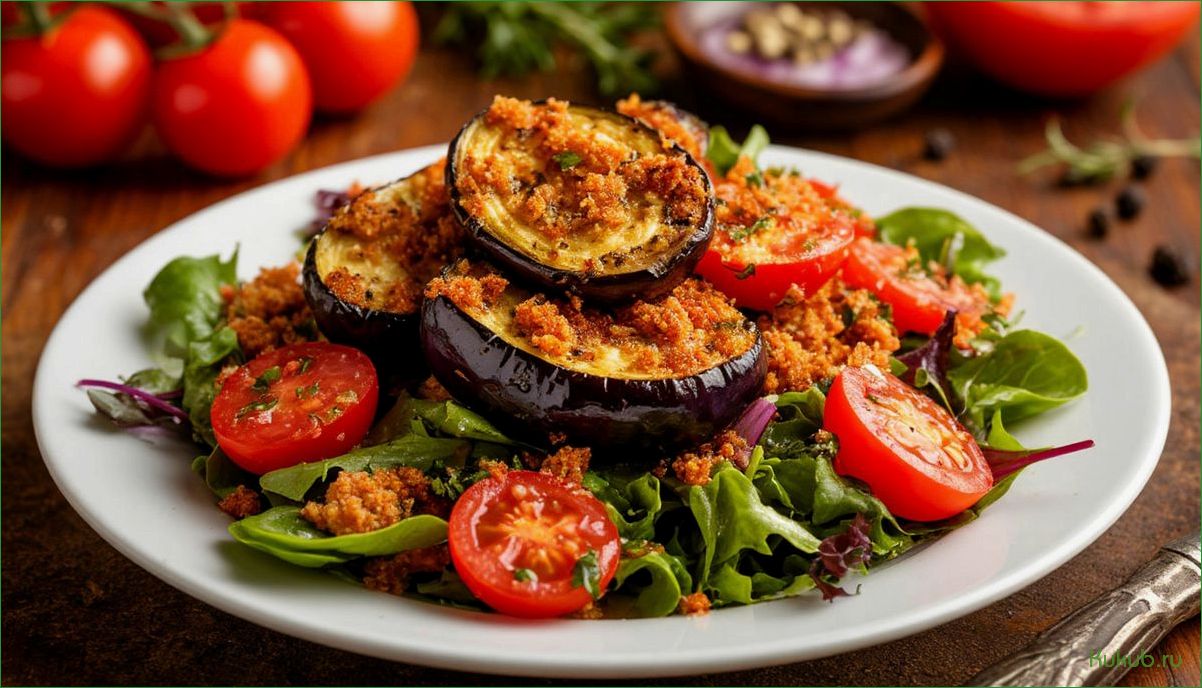 Салат из жареных баклажанов с чесноком просто и вкусно для любого стола