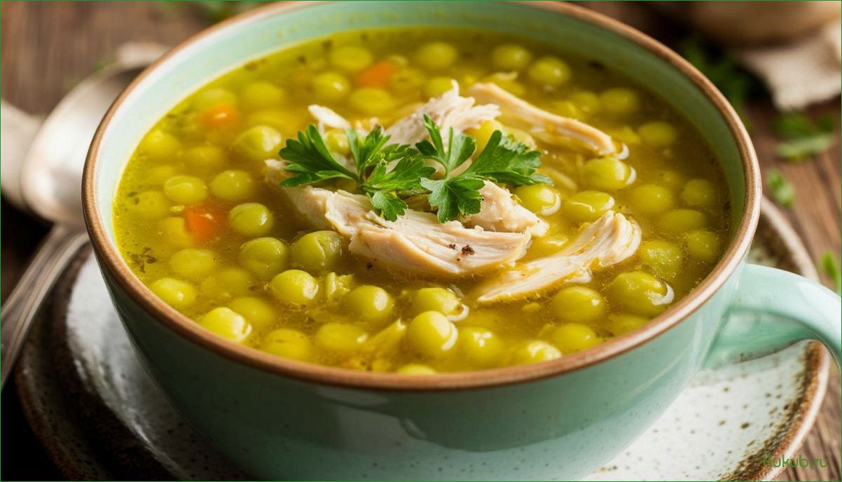 Классический гороховый суп с мясом для уютного ужина в кругу семьи